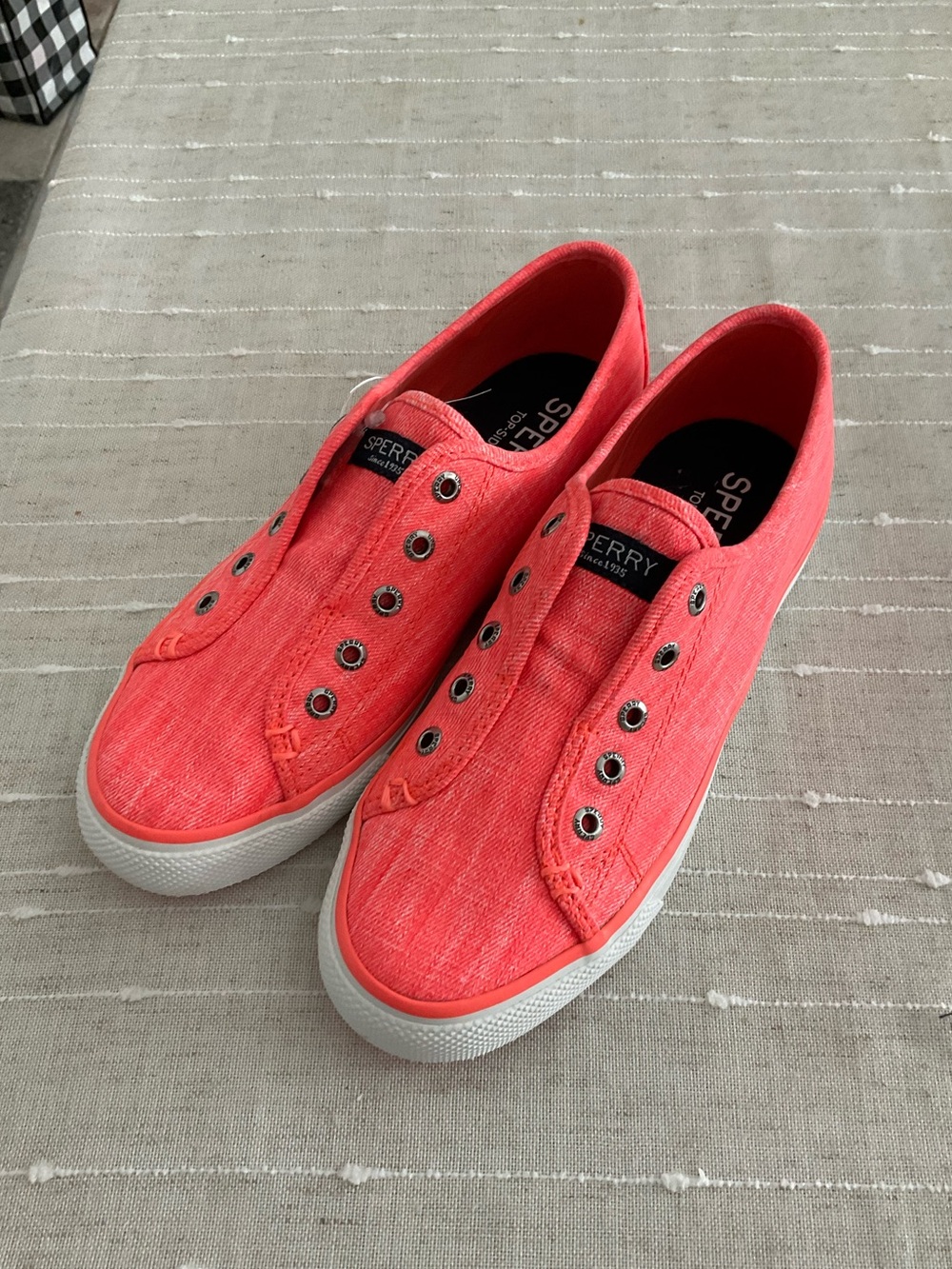 Brand New Orange-Pink Sperry Shoes Sneakers - Size 6